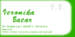 veronika batar business card